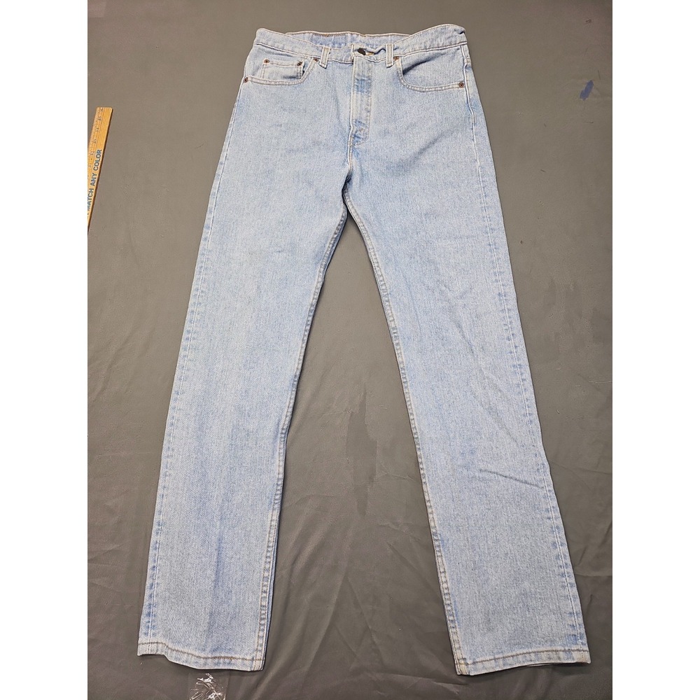 Levi's 505 Mens Jeans 34x32 (33x32) Straight Leg  Light Wash